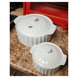 Home Essentials Fluted Covered Dishes