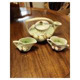 McCoy Pottery Lidded  Teapot Creamer And Sugar Crk