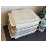 3 Vintage Tupperware Carriers