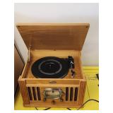 Like NEW Crosley Oak Wood Music Center Record