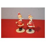 Vtg Bobblehead Santas