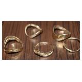 5pc 10K Gold Ring Set Size 10