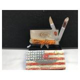 Case Trapper Orange Bone Handle #071 Karst