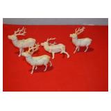 Lot of 4 Celluloid Reindeer