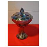 Indiana Carnival Glass Wedding Bowl Candy Dish