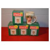 Set of 4 Coca Cola Santa Claus Mugs