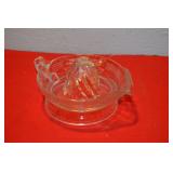 Large Clear Glass Grapefruit/Orange Juicer