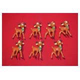 Lot of 7 PVC Reindeer