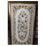 Vintage Embroidered Tapestry Framed