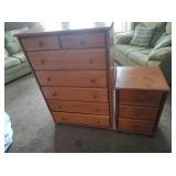 Maco Chest of Drawers and Night Stand-Read Details