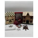 Christmas Lot- Snowflake Brooch, Kugel Grapes+++