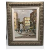 20th Century Italian Street Scene-Signed Crappa