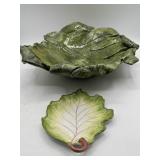 Vietri Ceramic Lettuce Leaf & Ceramic Cabbaage++