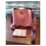 Coach Willow Leather Shoulder Bag & Wallet