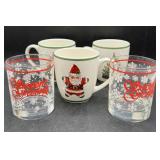 3pc Holiday Celebrations (Green Trim) Coffee Cups+