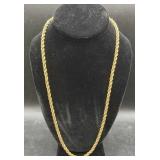 Vintage 24" Monet Gold Tone Rope Chain Necklace