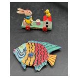 Vintage Lot- ie Glitter Fish Magnet,+++