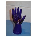 Cobalt Blue Glass Hand