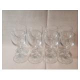 Cut Crystal Stemmed Cordial Glasses(8) 4.25" tall