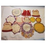 Assorted Lot of Crocheted Kitchen Doilies