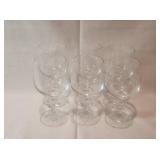 Cut Crystal Stemmed Glasses(6) 5.75" tall