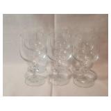 Cut Crystal Stemmed Glasses(6) 5.75" tall