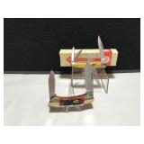 2 Kissing Crane Red Bone Canoe & Yellow Whittler