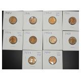 10pc Lincoln Wheat Cents