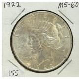 1922 Peace Silver Dollar