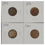 4pc Indian Head Cents