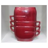 Vintage Red Wing Stacked Teacup Vase #1359