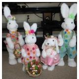 4pc. Large Fabric Bunnies