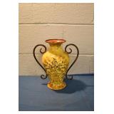 Yellow Metal Vase