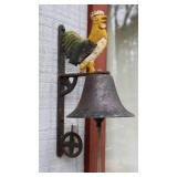 Vintage Cast Iron Rooster Dinner Bell