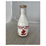 Rosegill Farm Urbanna Va Painted Milk Bottle