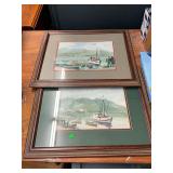 2 Nautical Chile Signed Watercolors