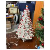 Vintage Large Ceramic White Christmas Tree