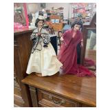 Pair of Large Collectible Porcelain Dolls