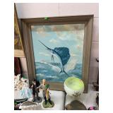 Local Artist O R McCarty Original Painting Marlin