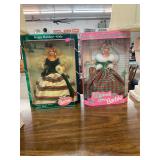 Pair of Special Edition Holiday Barbies