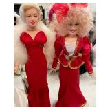 Collectible Marilyn Monroe and Dolly Parton Dolls