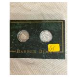 Collector Barber Silver Dime Collection