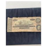 1861 Richomond 20 Confederate States Note