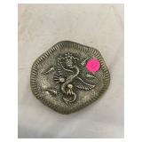 East Asian Silver Dragon Trinket Dish