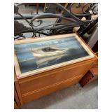 Vintage Derelict Giclee Boat Art in Frame