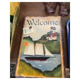 Nautical Slate Welcome Sign