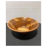 Vintage large wooden bowl mid century