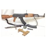 ROMANIAN WASR AK-47 RIFLE w BAYONET, FROG,