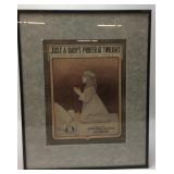 VINTAGE SHEET MUSIC FRAMED