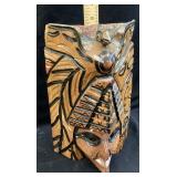 12ï¿½ï¿½ HAND CARVED SOUTH AMERICAN WOOD MASK,